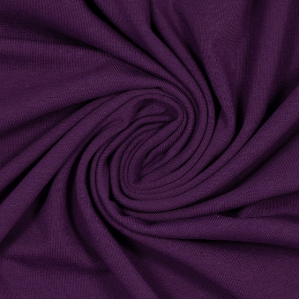 Baumwolljersey UNI Bea dark purple