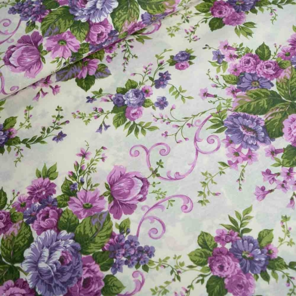 Beschichtete Webware Vintage Rose beere