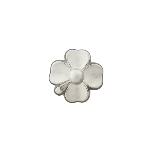 Metallknopf Blume 12mm silber