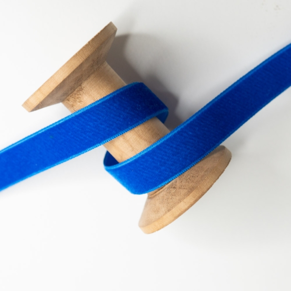 Samtband 15mm royalblau