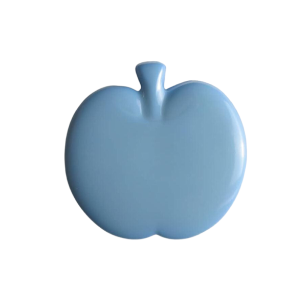 Kinderknopf Apfel 14mm hellblau