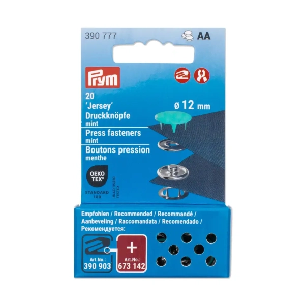 Prym NF Druckknöpfe Jersey 12mm mint