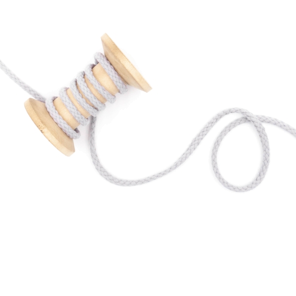 Kordel geflochten 6mm grau