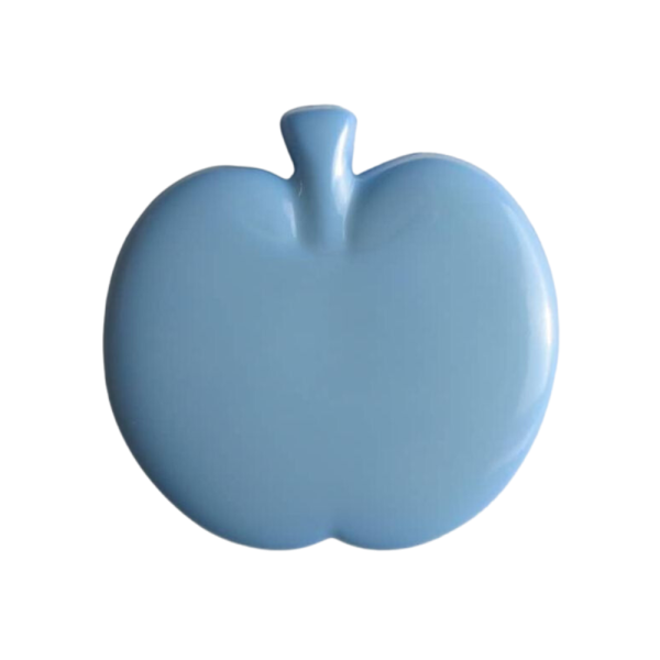 Kinderknopf Apfel 18mm hellblau