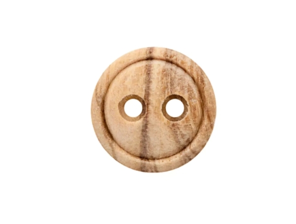 Prym Holzknopf flacher Rand 9mm Beige