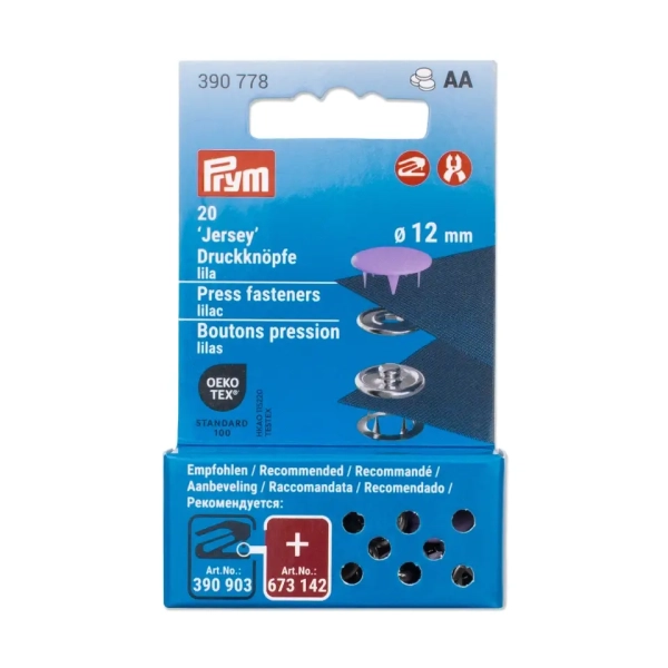 Prym NF Druckknöpfe Jersey 12mm lila