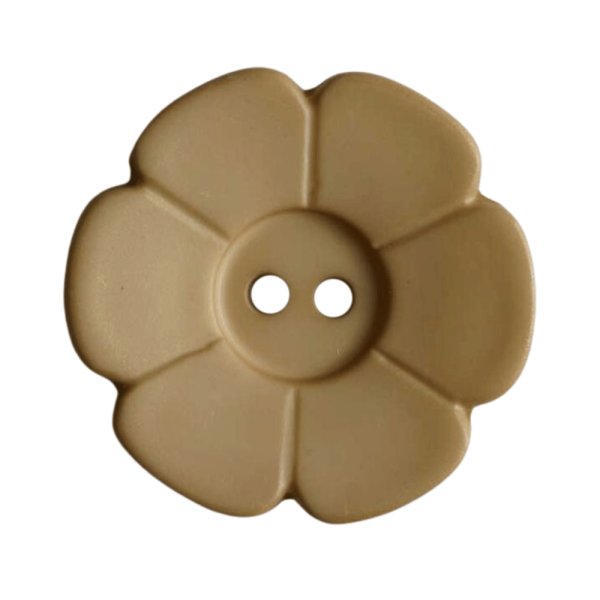 Kinderknopf Blume matt 28 mm beige