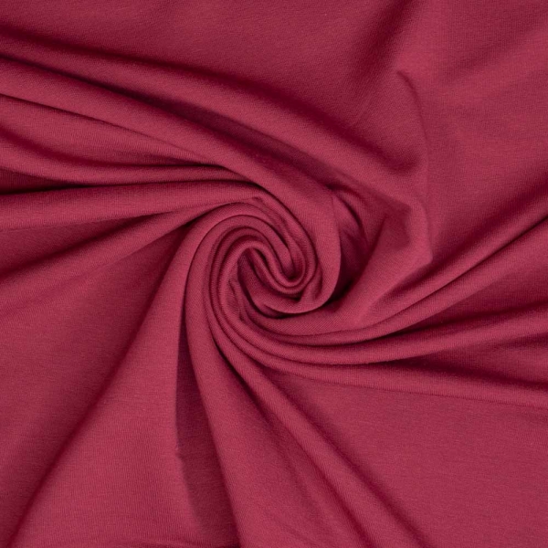 Baumwolljersey Uni Lena bordeaux