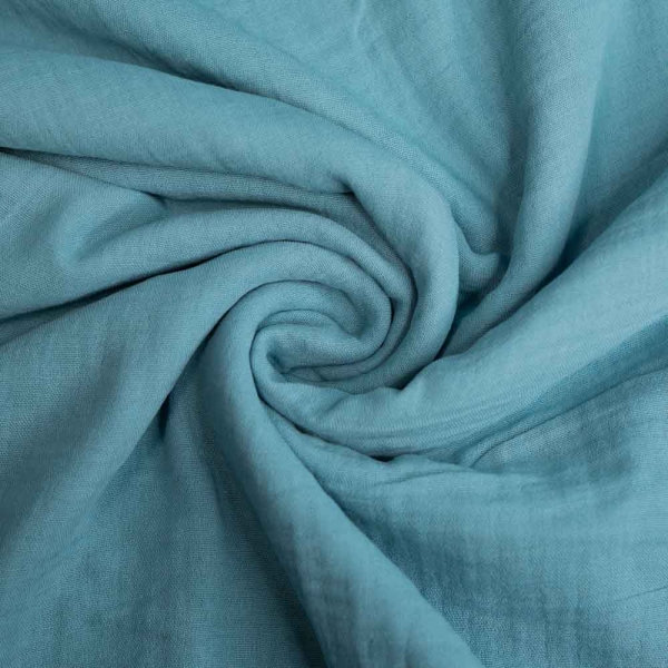 Musselin Double Gauze 280cm Überbreite jeansblau