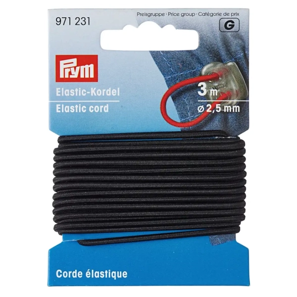 Prym Elastic-Kordel schwarz