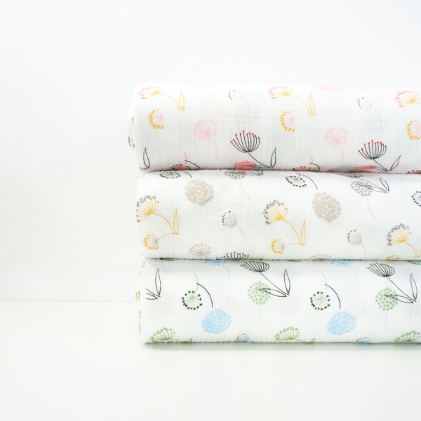 1,2 m Stück Musselin Double Dandelion taupe
