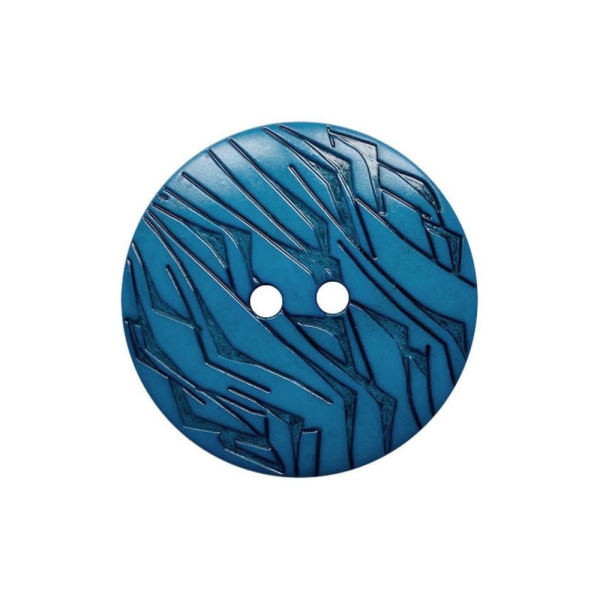 Modeknopf Gemustert 18 mm jeansblau