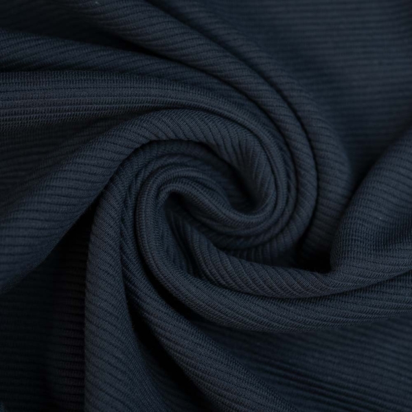 Ripp Baumwolljersey Ottoman navy