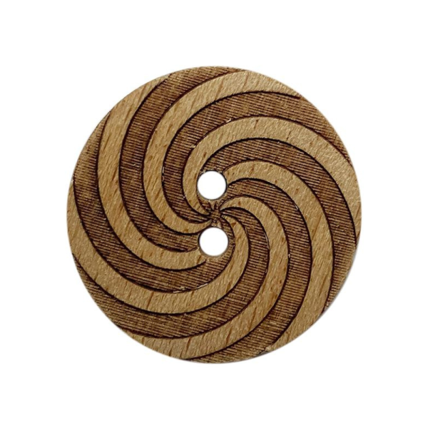 Holzknopf Spirale 23 mm