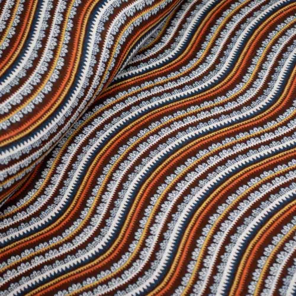 Musselin Double Gauze Wellen braun