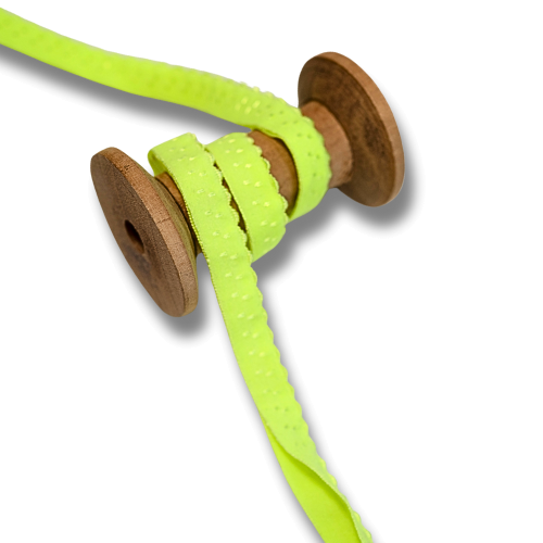 Elastisches Gummi Einfassband 20mm neongelb