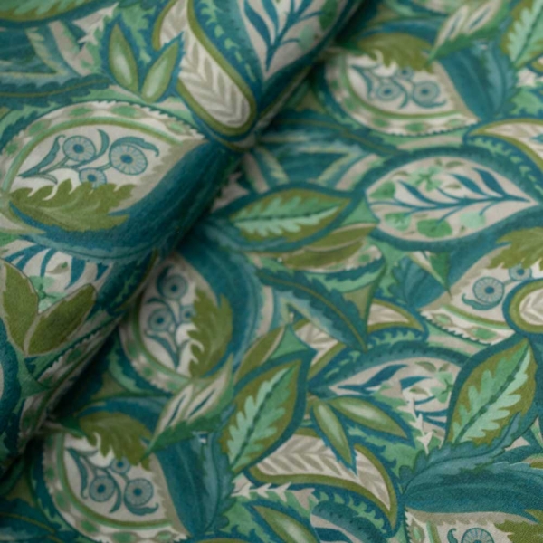 Bamboo Jersey Paisley grün