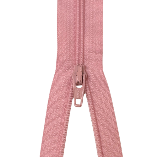 YKK nicht teilbarer Reißverschluss kleine Spirale rosa