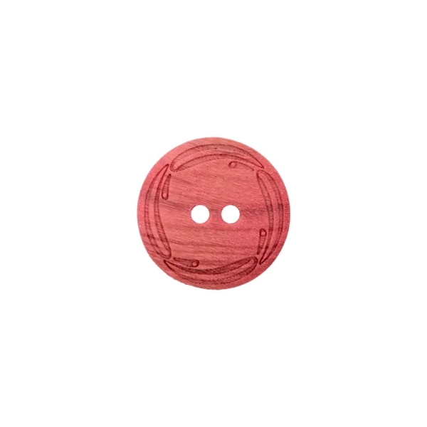 Holzknopf Ranke 18mm rosa