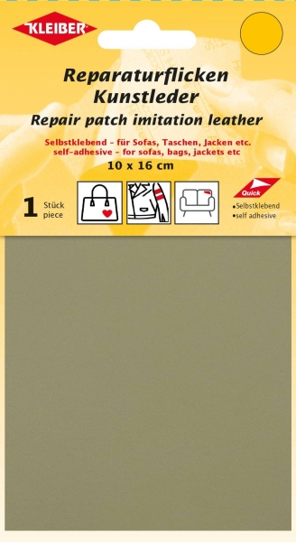 Kleiber Applikation Klebeflicken Kunstleder beige