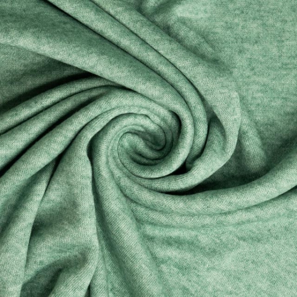 Strickjersey Cuddly Soft Meliert grün