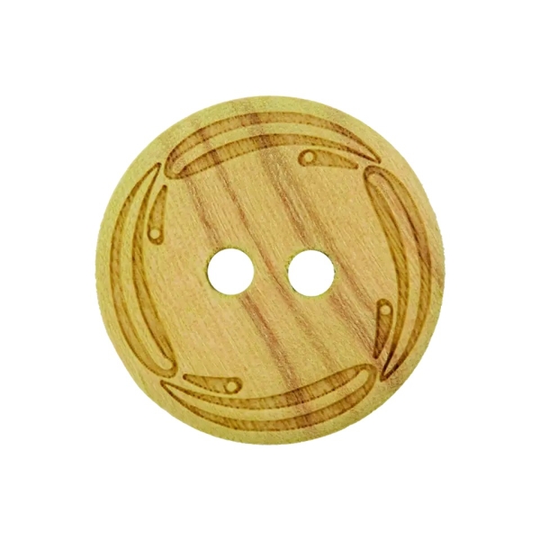 Holzknopf Ranke 23mm grün