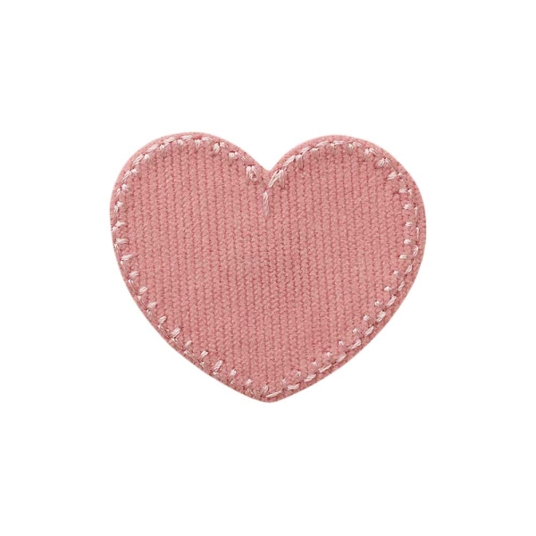 Applikation Herz Cord rosa