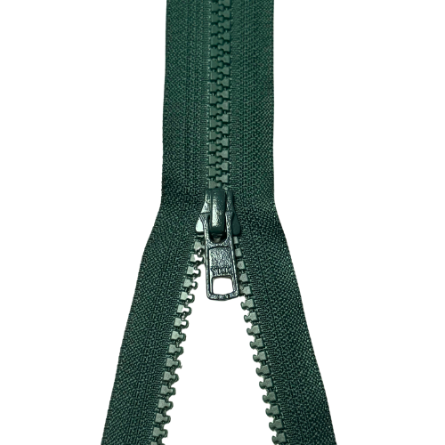 YKK teilbarer Reißverschluss Jacken Krampe tannengrün