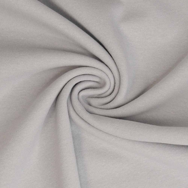 50cm Zuschnitt Feinstrick Bündchen hellgrau