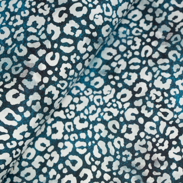 Bio-Baumwolljersey Aquarell Leo navy