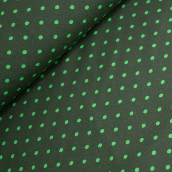 Baumwolljersey Kleine Punkte khaki