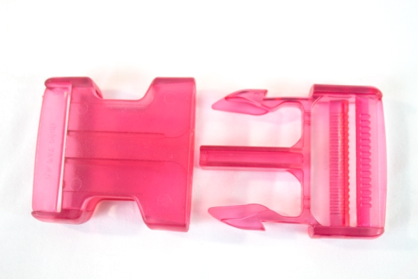 Rucksackschließe pink 40mm Kunststoff