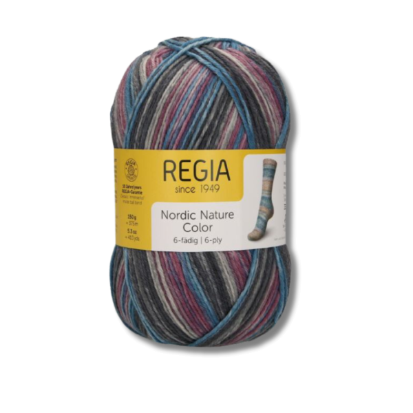 Regia 150gr Sockenwolle 6-fädig Nordic Nature Color 6100