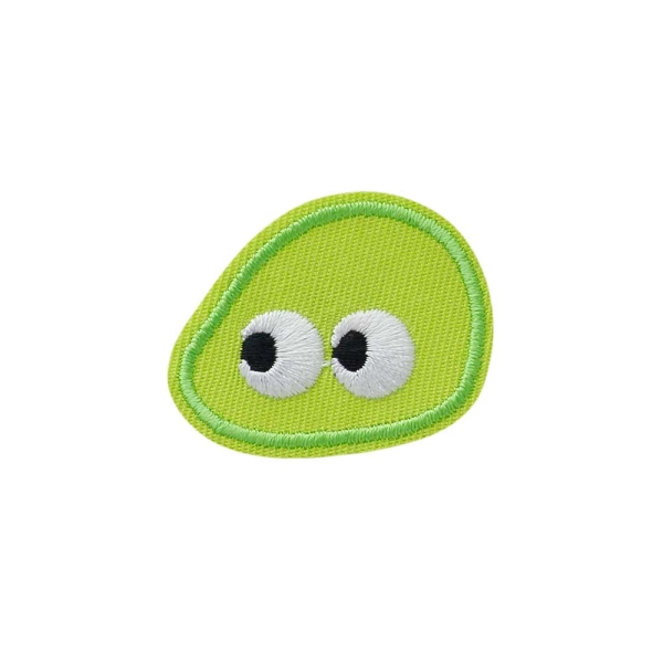 Applikation Form mit Augen grün