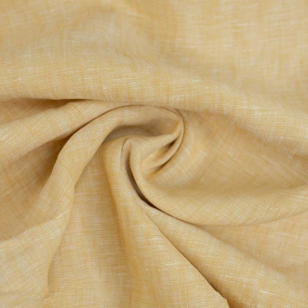 Premium Leinen melange senfgelb