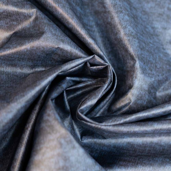 Wasserabweisender Folienstoff Strickoptik navy