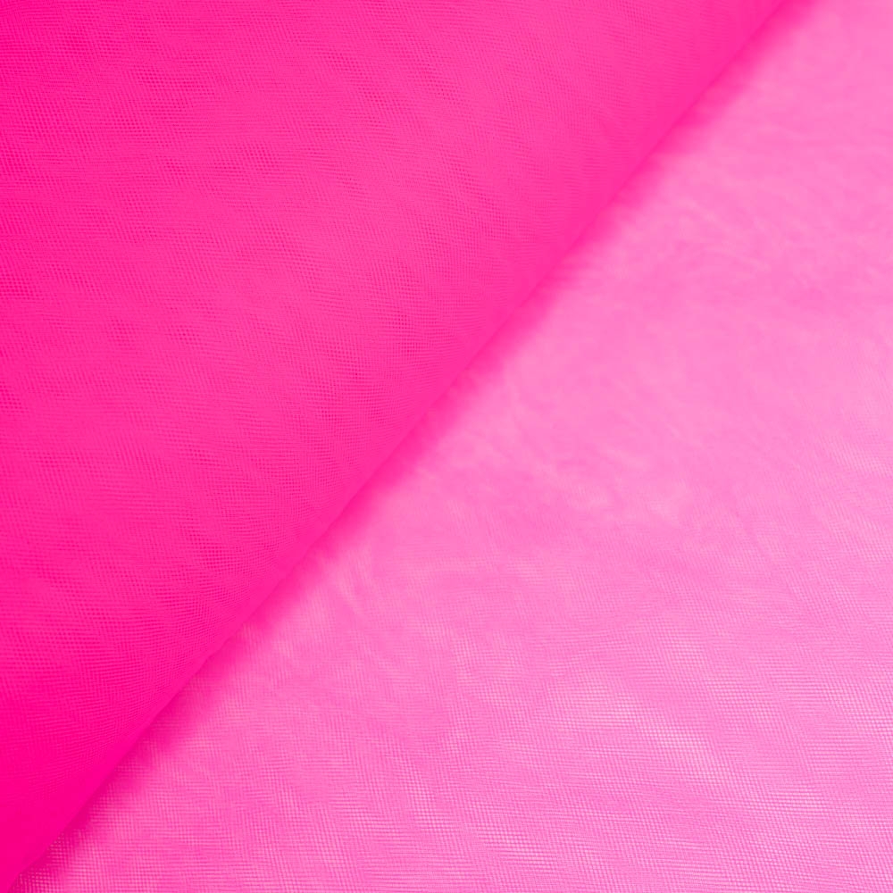 Tüllstoff Meterware | 150cm Breit, Steif, Neonrosa | Für Tutus, Kleider, Kostüme & Bastelprojekte