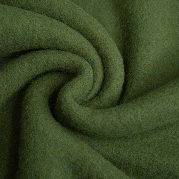 Woll Fleece flauschig olivgrün