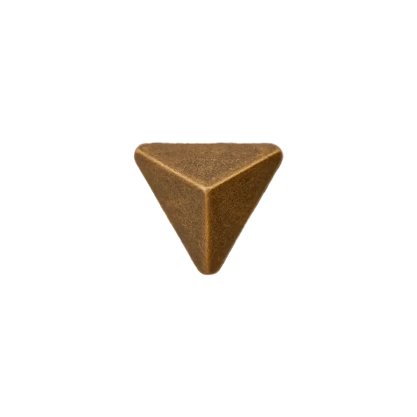 Zierniete Dreieck 10mm altmessing