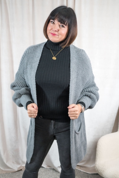 Strickjacke midi Alessia anthra