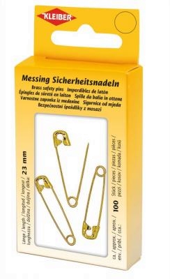 Kleiber 100 Stk Messing-Sicherheitsnadeln 23mm