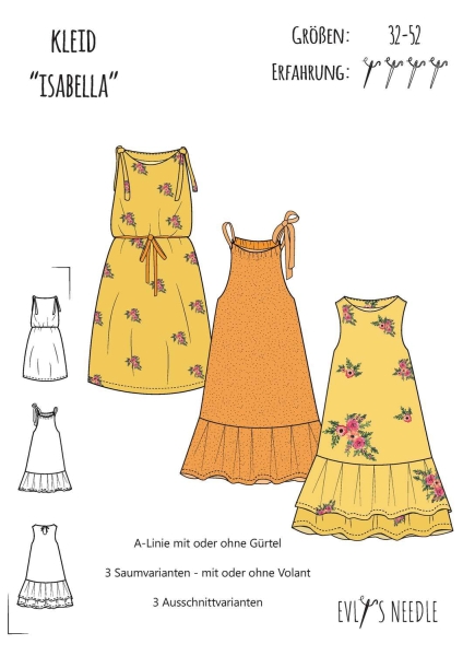 A0-PDF-Datei-Schnittbogen ISABELLA Sommer-Kleid