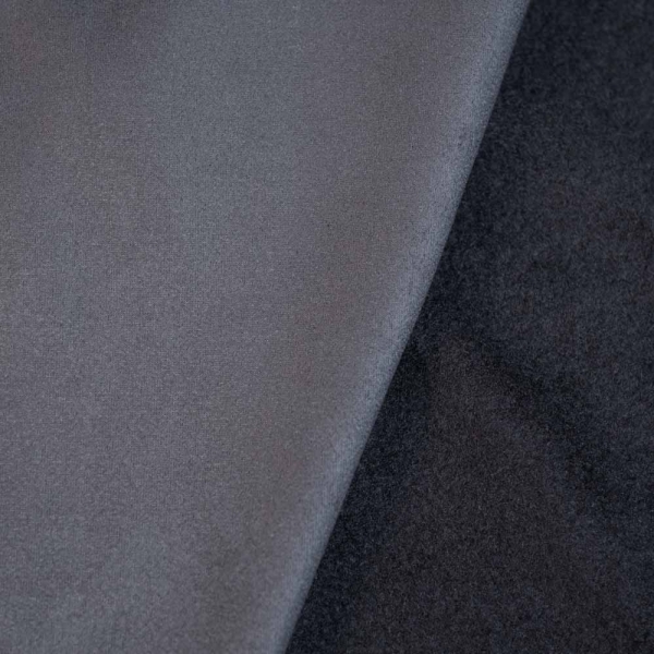 Wildleder Imitat mit Fleece Soft mittelgrau