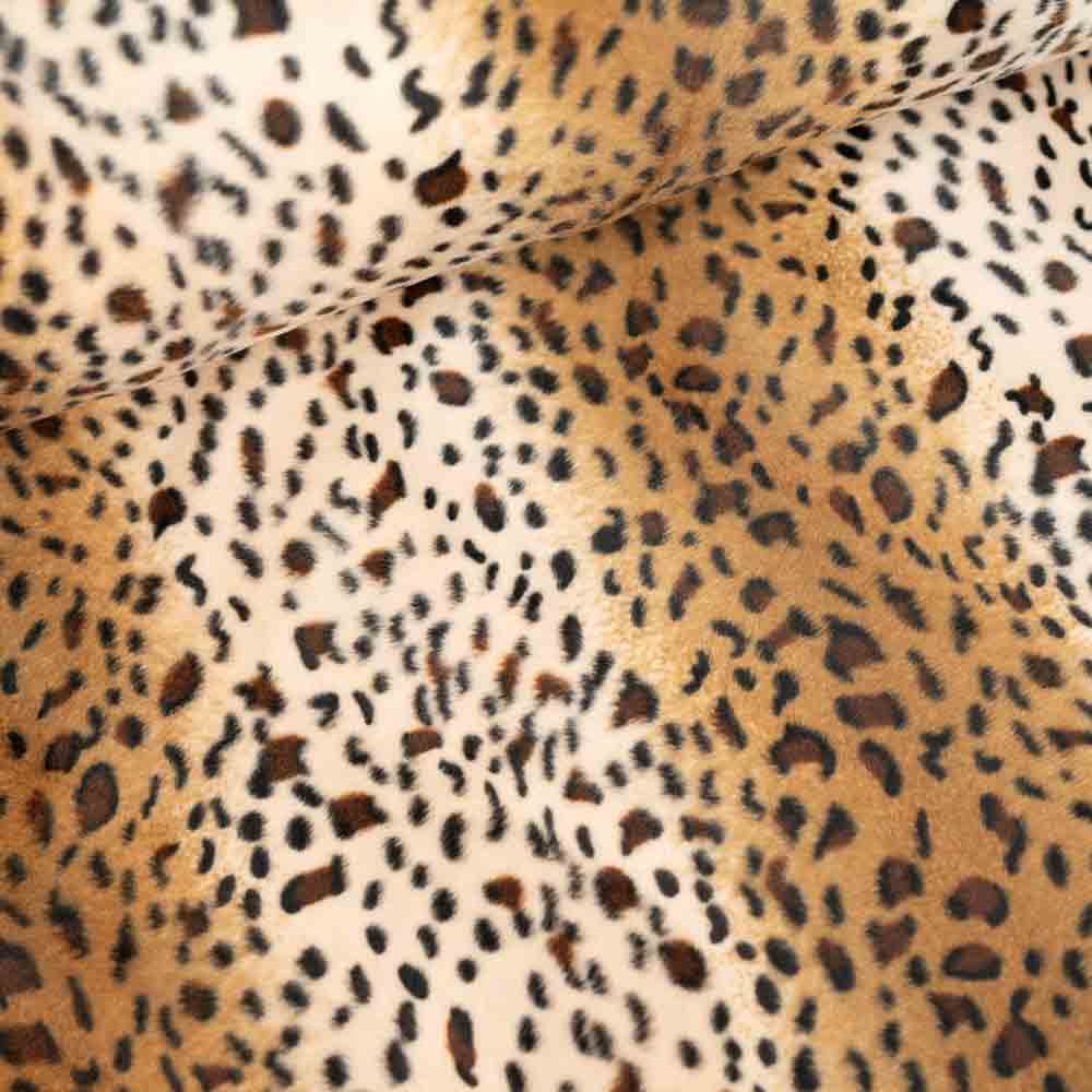 Tierfell Imitat Leopard kleine Punkte | Kunstfell | Stoffe | EvLis Needle