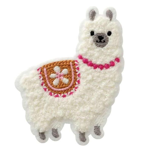 Applikation Alpaka flauschig