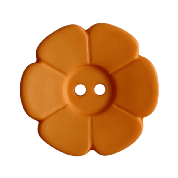 Kinderknopf Blume matt 28 mm orange