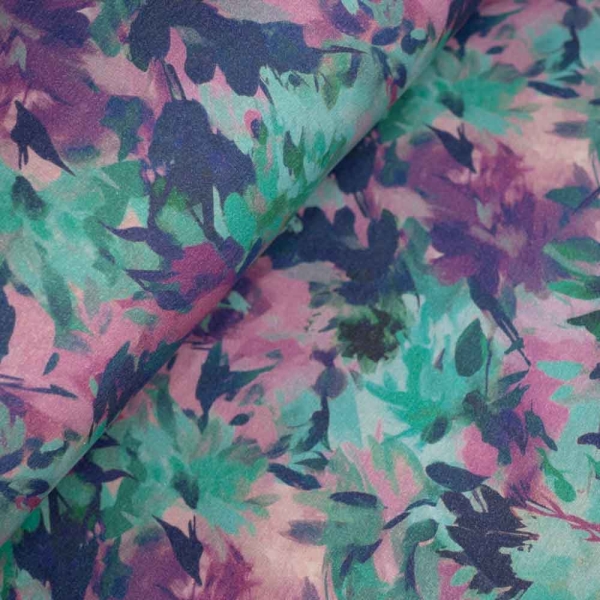 Alpensweat Aquarellblumen mint