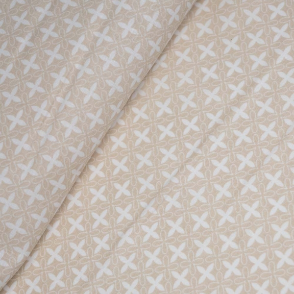 Baumwollwebware Sternchen beige