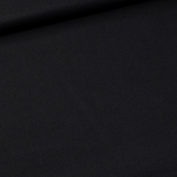 Flanell Baumwolle Uni schwarz