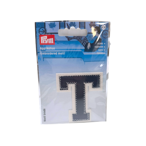 Applikation Buchstabe T navy